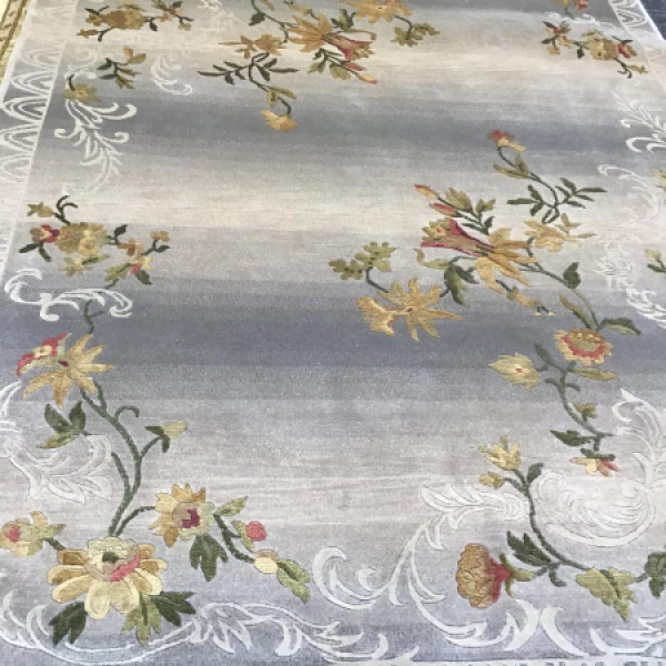 0612 - Wool / Silk Style Oriental Rug - 6x9